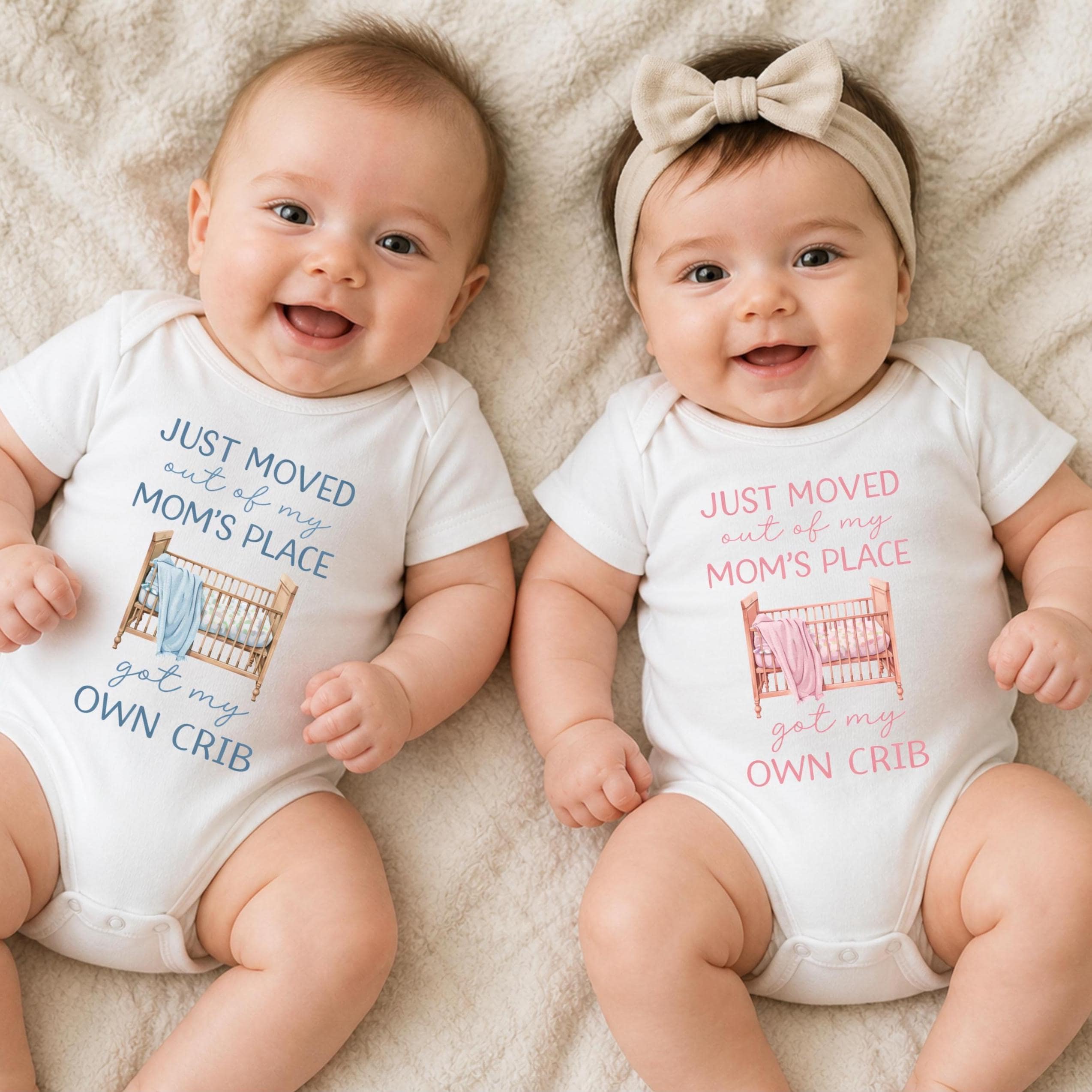 Just Moved Out of My Mom’s Place Onesie, Funny Newborn Outfit, Baby Boy Girl Bodysuit